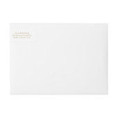 金ゴールドモダンメリークリスマス差出人住所 ラップアラウンドラベル (正面)