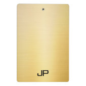 金ゴールドモダンモノグエレガントラムミニマルテンプレート ミニクリップボード (裏面)