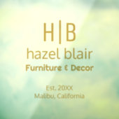 金ゴールドモダンモノグラムのロゴ ウィンドウサイン (シート3)