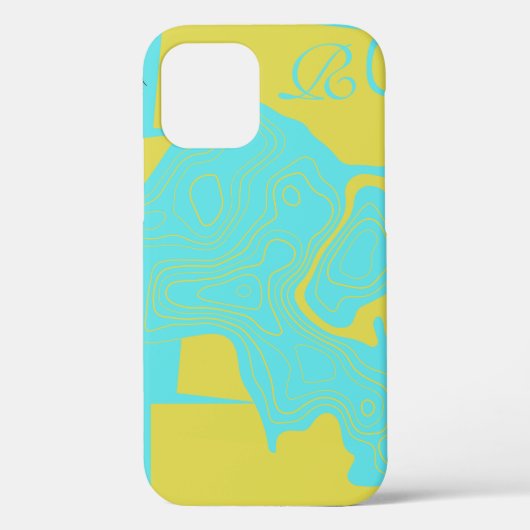 金ゴールドモダンモノグラムケース – メイトiPhoneケース Case-Mate iPhoneケース (裏面)