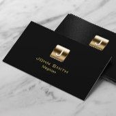 金ゴールドモダンモノグラムマジシャン 名刺