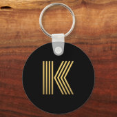 金ゴールドモダンモノグラム キーホルダー (正面)