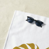 金ゴールドモダンモンステ葉ラバチェロレッテ週末 ビーチタオル (インサイチュ)