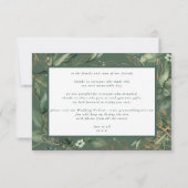 金ゴールドモダンユエレガントーカリ青苔の写真 サンキューカード (裏面)