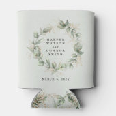 金ゴールドモダンユーカリリース結婚ズ 缶クーラー (裏面)