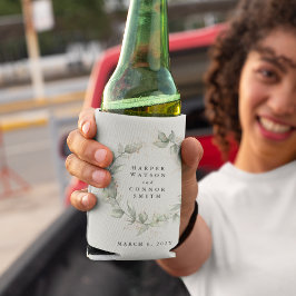 金ゴールドモダンユーカリリース結婚ズ 缶クーラー