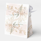 金ゴールドモダンユーカリ抽象芸術緑ファンキー草 フェイバーボックス (裏面サイド)