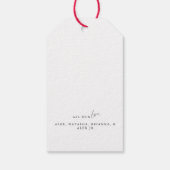 金ゴールドモダンライトクリスマスツリー応援2枚の写真 ギフトタグ (裏面)