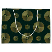 金ゴールドモダンラグジュアリーアールデコサークル ラージペーパーバッグ (裏面)