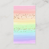 金ゴールドモダンレインボーベビーシャワーおむつラッフル エンクロージャーカード (裏面)