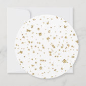 金ゴールドモダンレトロレコード写真卒業 招待状 (裏面)