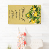 金ゴールドモダンレモン果実 | 結婚s 横断幕 (インサイチュ)