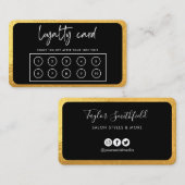 金ゴールドモダンロイヤリティ 名刺 (正面/裏面)