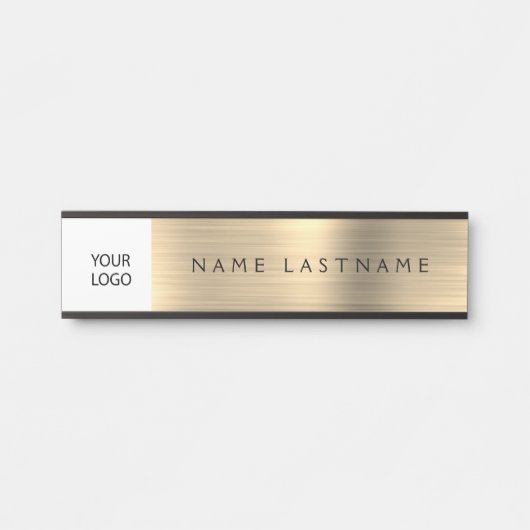 金ゴールドモダンロカスタムゴのエグゼクティブプロフェッショナル サインプレート (正面)