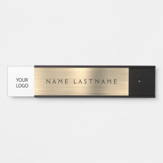 金ゴールドモダンロカスタムゴのエグゼクティブプロフェッショナル サインプレート (正面)