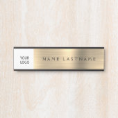 金ゴールドモダンロカスタムゴのエグゼクティブプロフェッショナル サインプレート (正面)