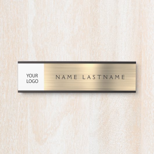 金ゴールドモダンロカスタムゴのエグゼクティブプロフェッショナル サインプレート (正面)