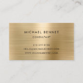 金ゴールドモダンロゴコンサルタント 名刺 (裏面)