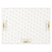 金ゴールドモダンロゴパターンシックなクラフトショー テーブルクロス (正面(横))