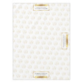 金ゴールドモダンロゴパターンシックなクラフトショー テーブルクロス (正面)