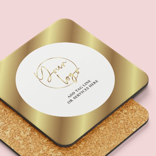 金ゴールドモダンロゴマーケティング企業のギフト コースター