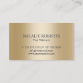 金ゴールドモダンロータロゴコスタイリッシュッパーサロンスパ 名刺 (裏面)