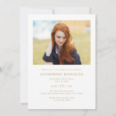 金ゴールドモダン写真卒業会 招待状 (裏面)