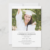 金ゴールドモダン写真卒業会 招待状 (裏面)