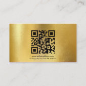 金ゴールドモダン写真QRコードプロフェッショナル  名刺 (裏面)