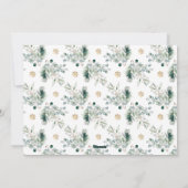 金ゴールドモダン冬の緑の宗教的なクリスマス シーズンカード (裏面)