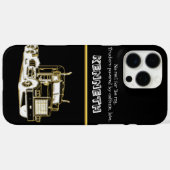 金ゴールドモダン半トラックのアートワーク Case-Mate iPhoneケース (裏面 (横))