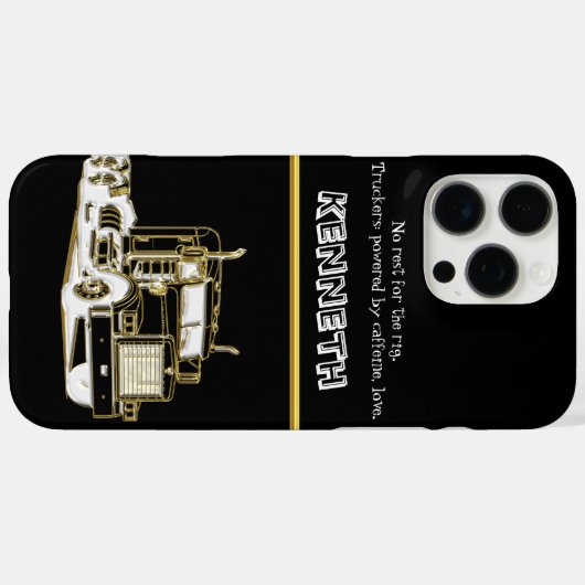 金ゴールドモダン半トラックのアートワーク Case-Mate iPhoneケース (裏面 (横))