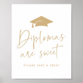 金ゴールドモダン卒業証書は卒業記念パーティー ポスター (正面)