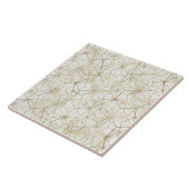 金ゴールドモダン及び大理石幾何学星花画像 タイル (側面)