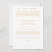 金ゴールドモダン台本の宗教的なクリスマスフォト シーズンカード (裏面)