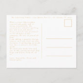 金ゴールドモダン台本の宗教的なクリスマスフォト シーズンポストカード (裏面)