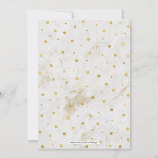 金ゴールドモダン大人50歳の誕生日パーティー 招待状 (裏面)