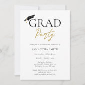 金ゴールドモダン大学院書道卒業会 招待状 (正面)