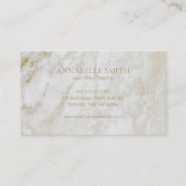 金ゴールドモダン大理石のラエレガントッシュアフターケア 名刺 (裏面)