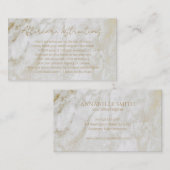 金ゴールドモダン大理石のラエレガントッシュアフターケア 名刺 (正面/裏面)