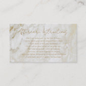 金ゴールドモダン大理石のラエレガントッシュアフターケア 名刺 (正面)