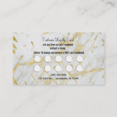 金ゴールドモダン大理石まつげ顧客ロイヤリティカード ロイヤリティカード (裏面)