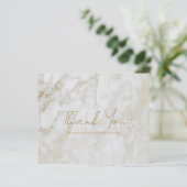 金ゴールドモダン大理石バジェットビジネスサンキューカード (スタンド正面)