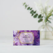 金ゴールドモダン大理石名刺 名刺 (スタンド正面)