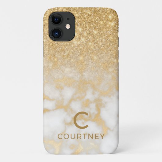 金ゴールドモダン大理石 Case-Mate iPhoneケース (裏面)