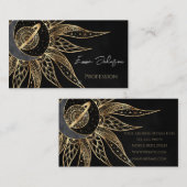 金ゴールドモダン太陽ムーンプラネットユニバースマンダラ 名刺 (正面/裏面)