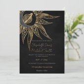 金ゴールドモダン太陽ムーンプラネットユニバースマンダラ 招待状 (スタンド正面)