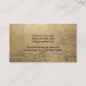 金ゴールドモダン建築掘削機設備運転士 名刺 (裏面)