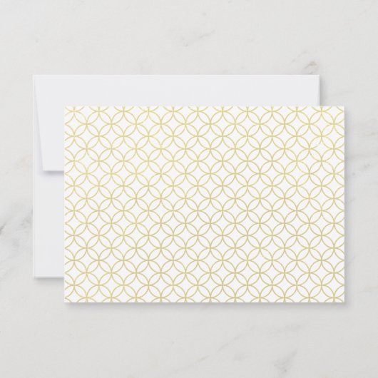 金ゴールドモダン式RSVPカード 出欠カード (裏面)