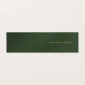 金ゴールドモダン文字エレガントラグジュアリーフォールドグリーン 名刺 (外部フラット)